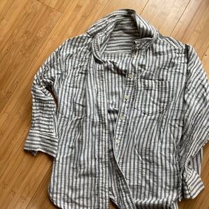 Madewell dolman sleeve Striped Button-Up Shirt